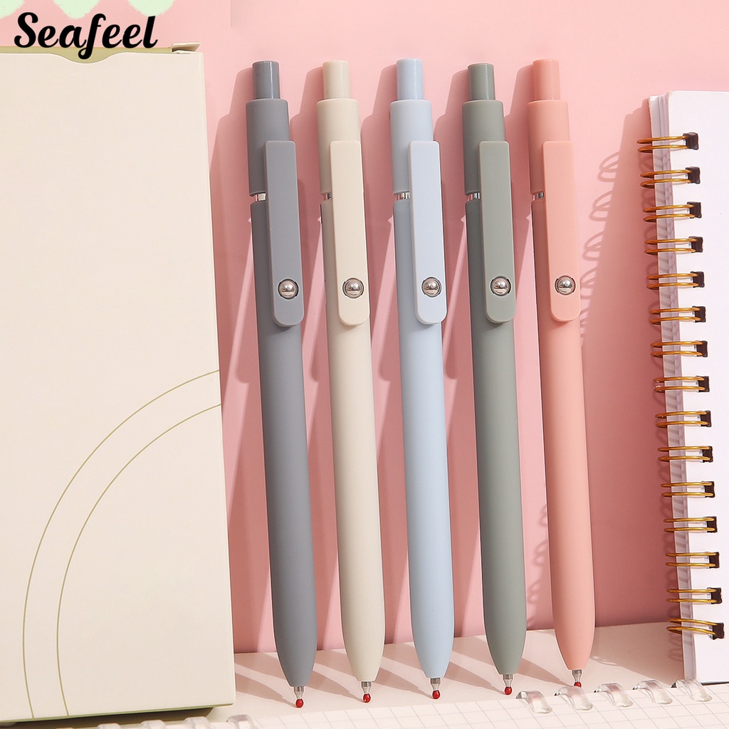 Set 5 Bút Mực Gel Ngòi 0.42mm Có Thể Thu Gọn Tiện Dụng