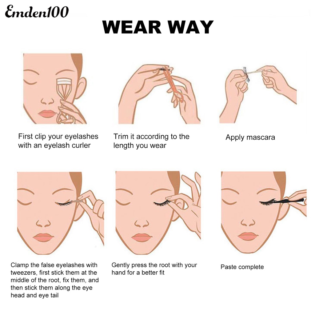Keo Dán Lông Mi Giả Emden 7g Màu Trắng Đen Đa Năng An Toàn