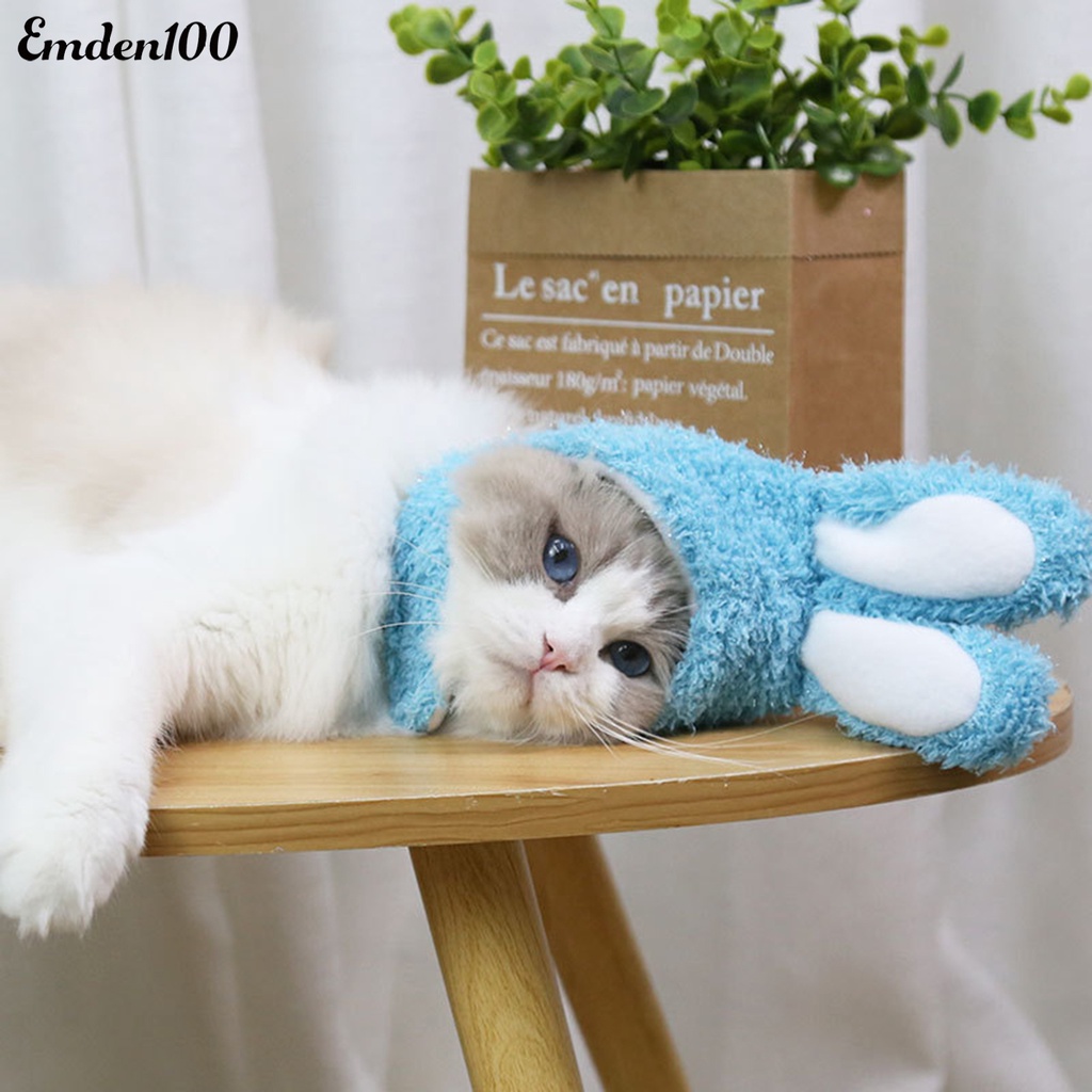 Mũ Đội Đầu Co Giãn Thoáng Khí Hình Thỏ Dễ Thương Dành Cho Thú Cưng