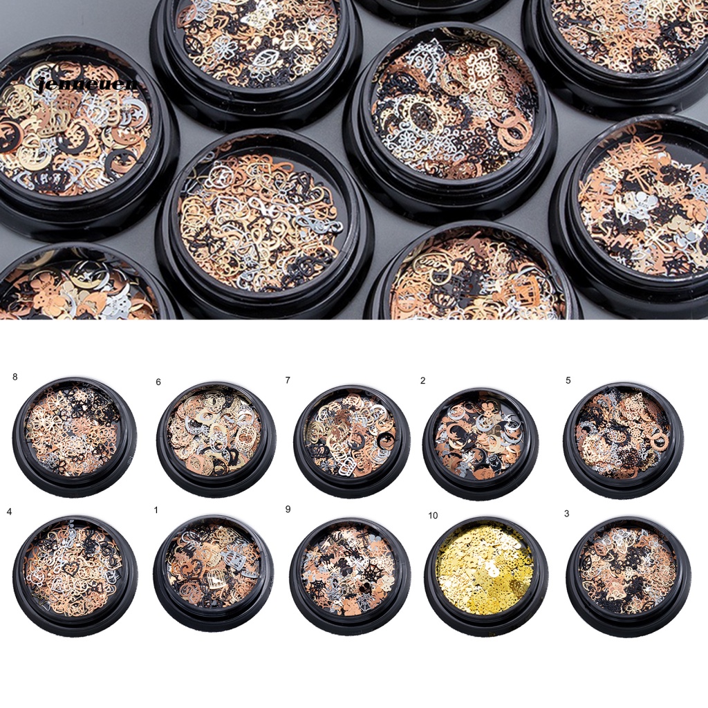 Hộp 120 Hạt Kim Sa Lấp Lánh Trang Trí Móng Tay Phong Cách Halloween