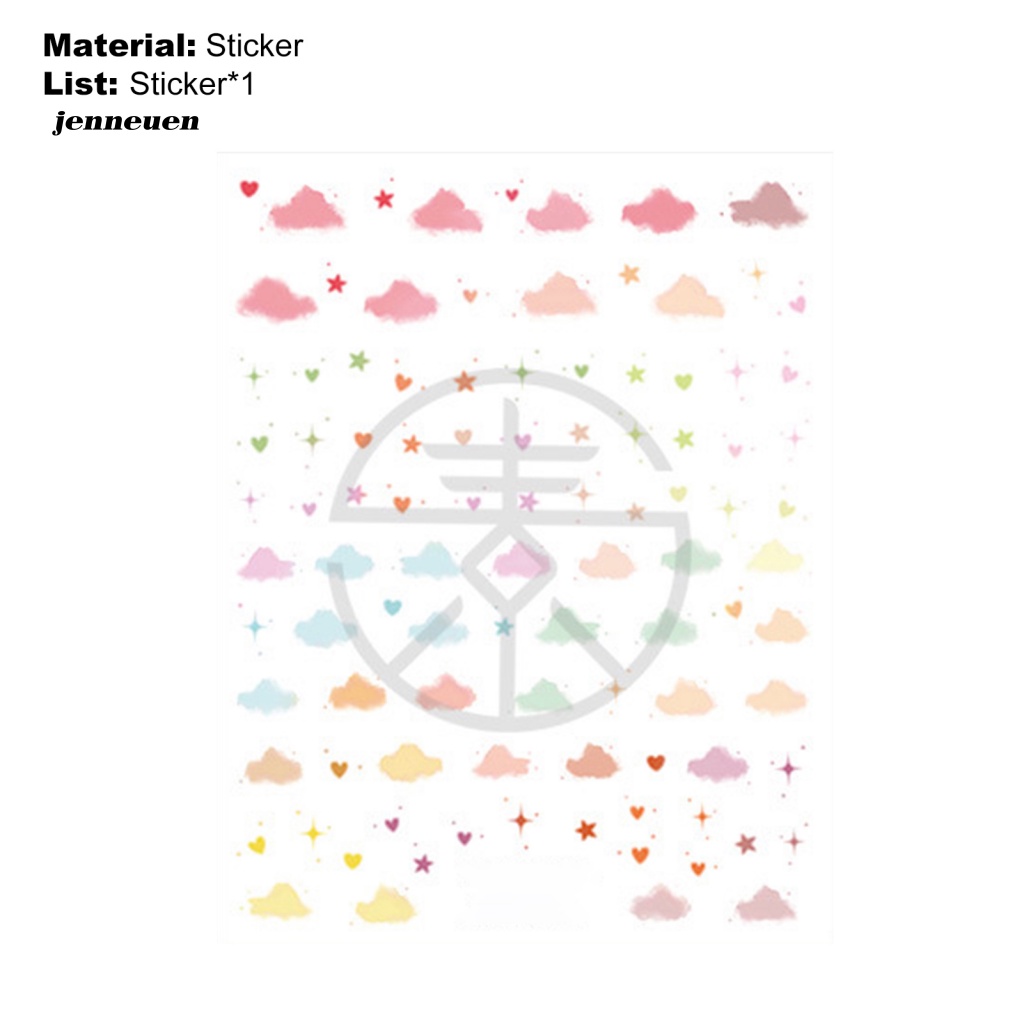 Miếng Dán Trang Trí Móng Tay Hình Đám Mây Nghệ Thuật