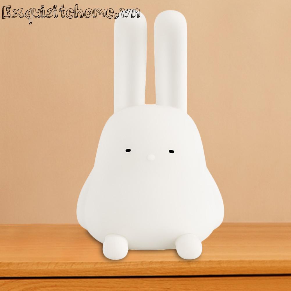 Đèn Ngủ 1200mAh Bằng Silicon Hình Tai Thỏ Dễ Thương Có Thể Gấp Gọn Tiện Dụng