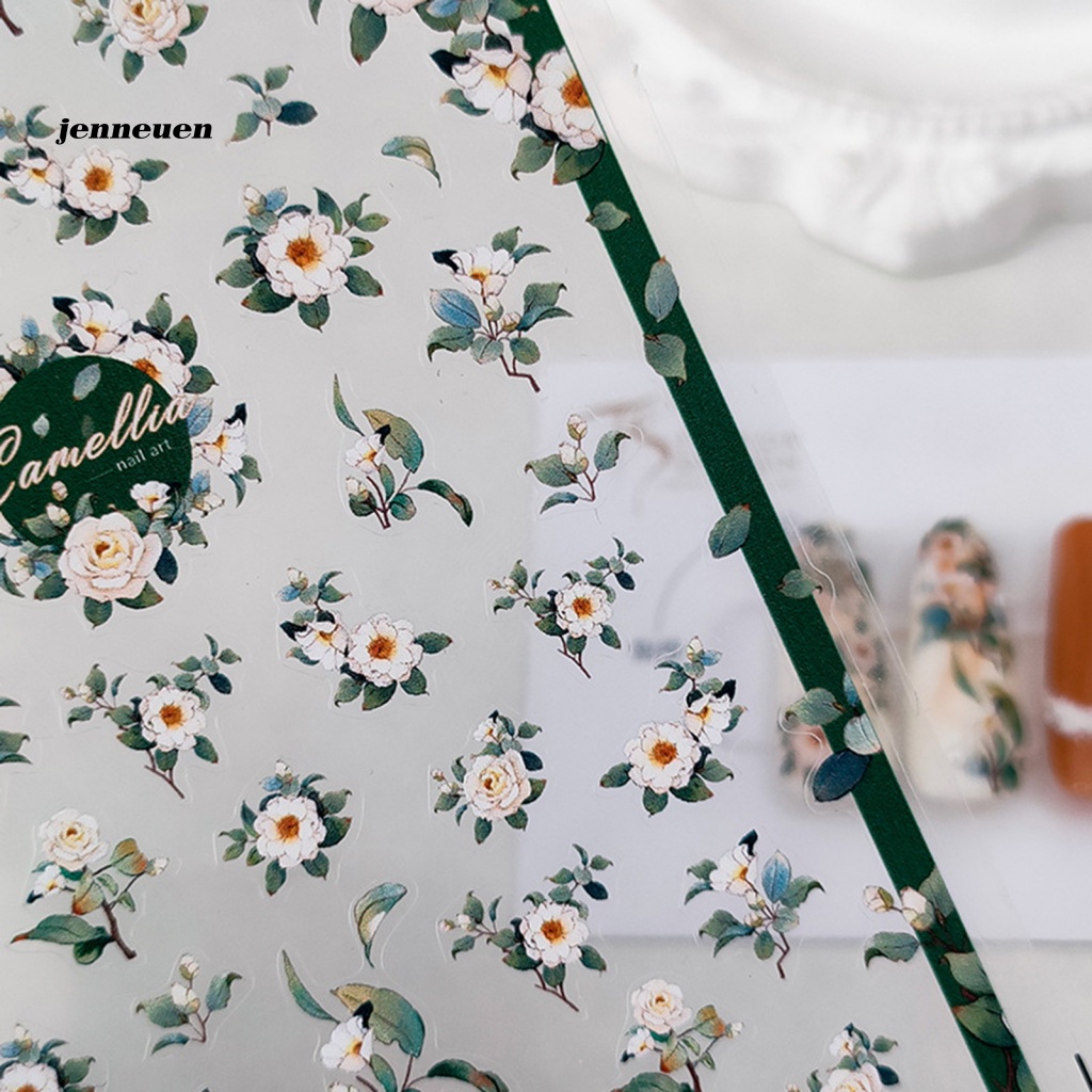 Miếng Dán Trang Trí Móng Tay Không Rơi Họa Tiết Hoa Phong Cách Nhật Bản