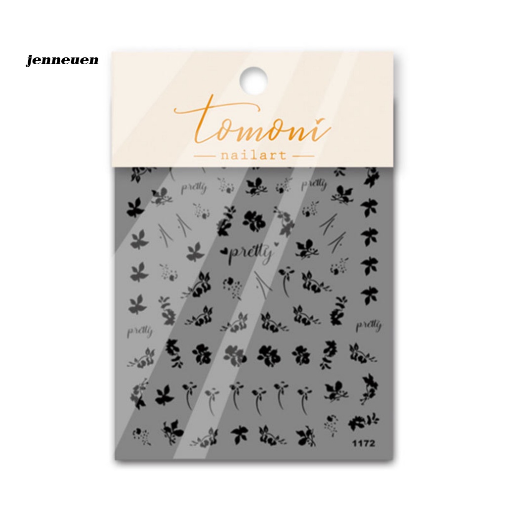 1 Tấm Sticker Dán Móng Hình Hoa Mini Không Đường May Siêu Dính