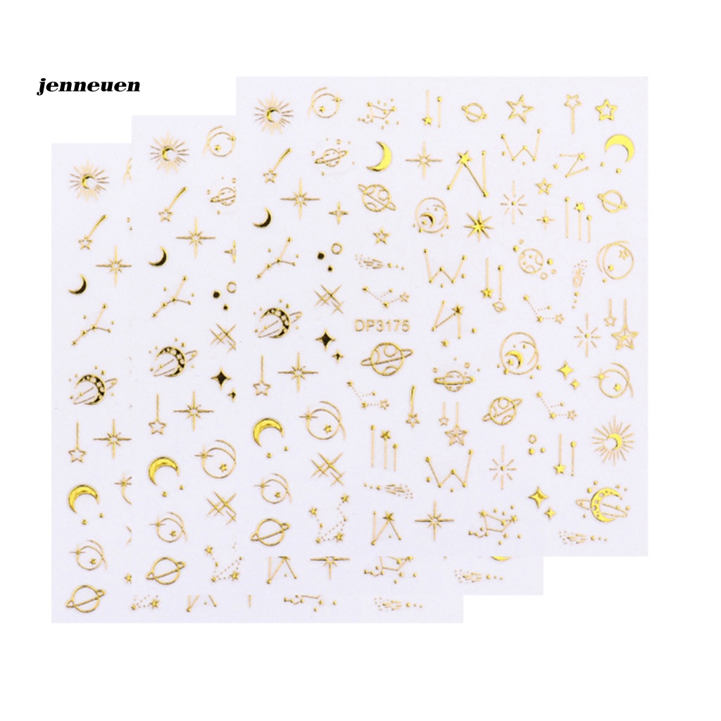 Set 3 Miếng Dán Trang Trí Móng Tay Nhiều Màu Sắc