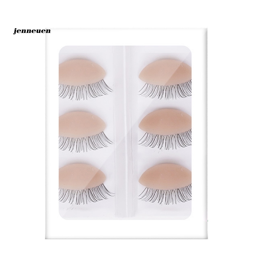 Set 3 Cặp Mô Hình Đầu Ma Nơ Canh Trọng Lượng Nhẹ Hỗ Trợ Luyện Tập Trang Điểm Lông Mi