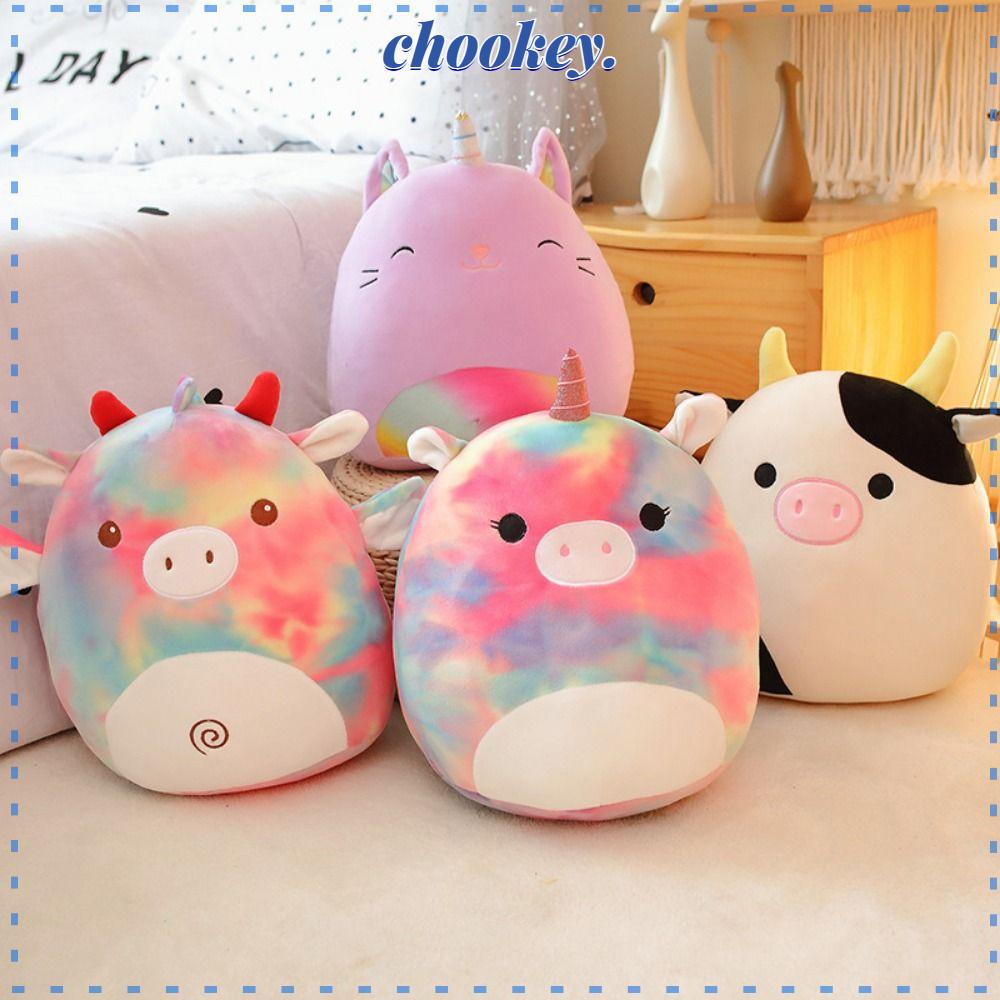 Thú Nhồi Bông Hình Kỳ Lân / Mèo / Heo Mềm Mại Trang Trí Nhà Cửa