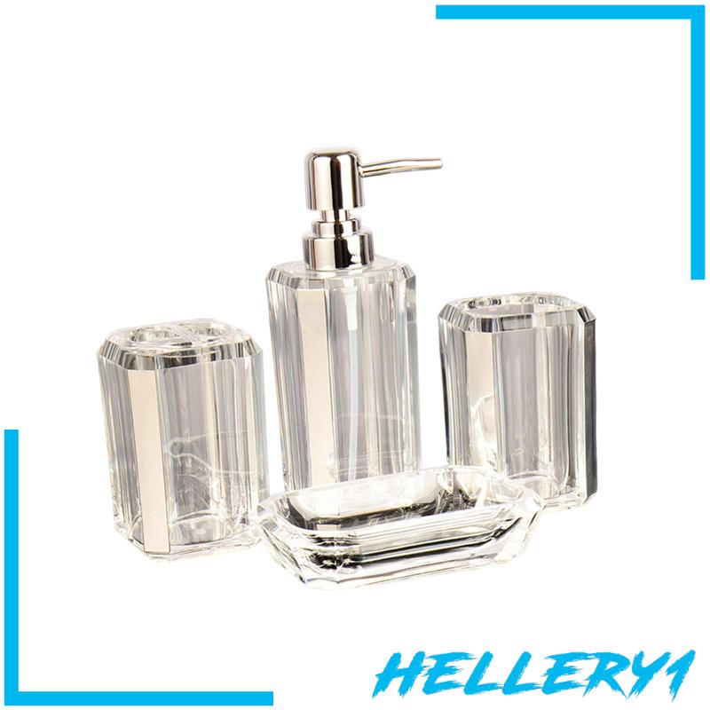 Set 4 Bình Đựng Xà Phòng Trong Suốt Trang Trí Nhà Tắm