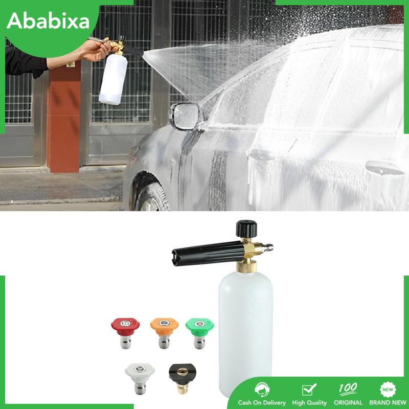 Bình Xịt Bọt Xà Phòng 1 / 4 inch Kết Nối Nhanh 1L Kèm 5 Đầu Phun Áp Suất Dùng Rửa Mặt