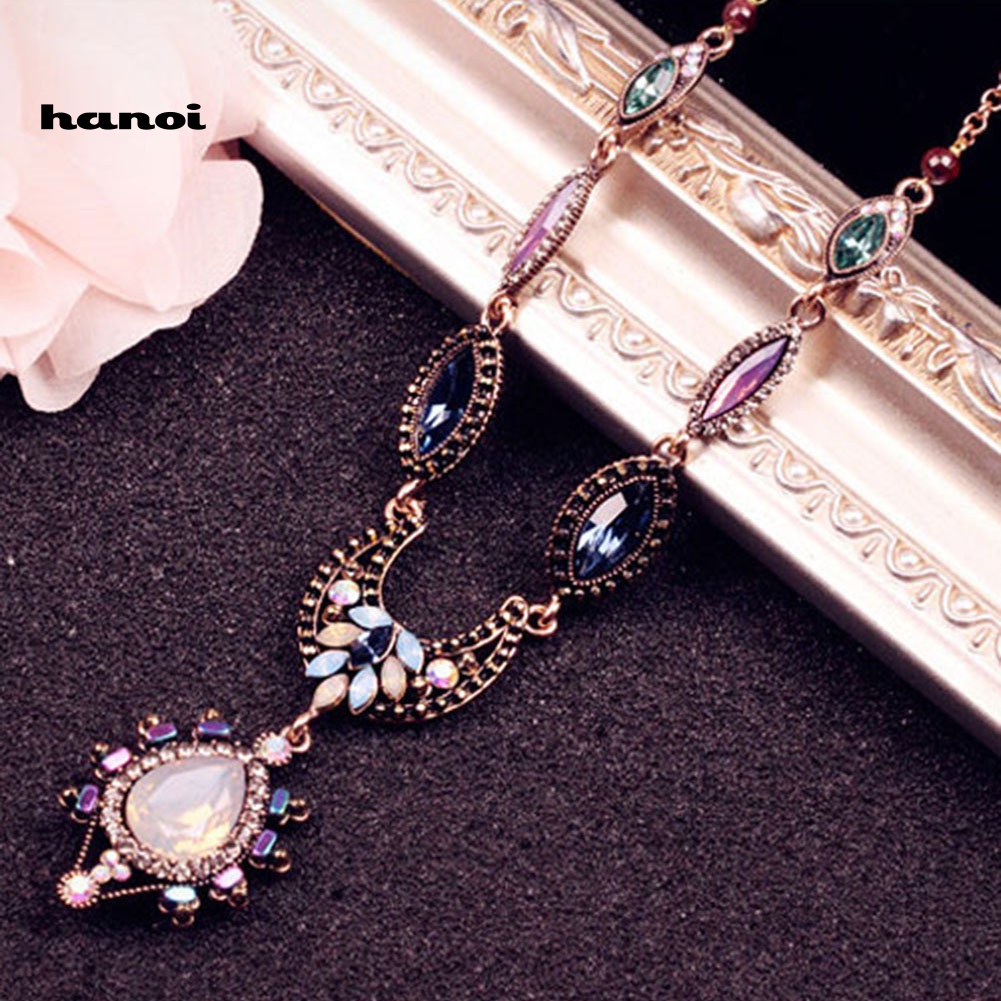 Vòng cổ MặT HìNh Oval ĐíNh Kim Cương Giả ThờI Trang Cho Nữ