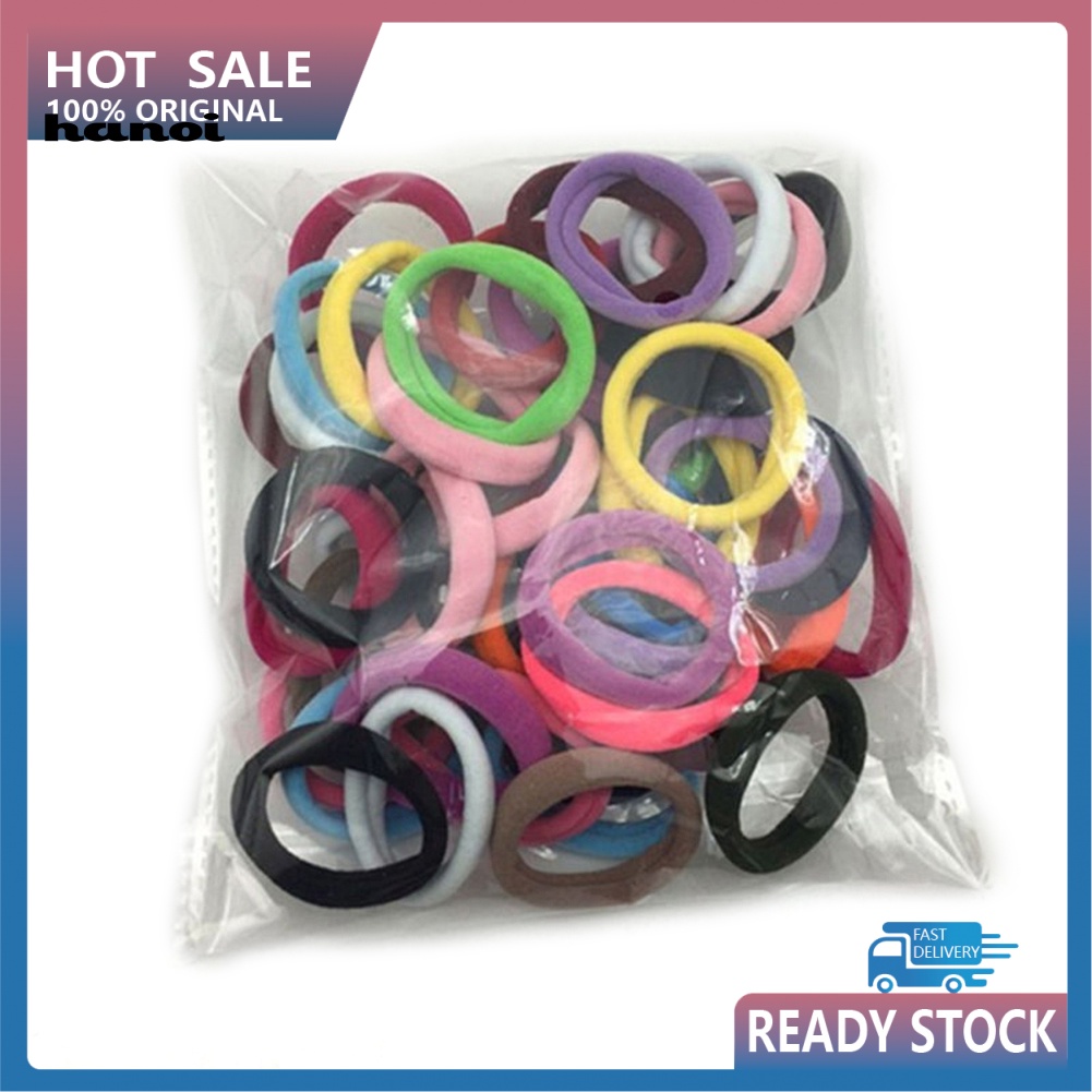 Set 50 Dây Buộc Tóc Co Giãn Thời Trang Nữ