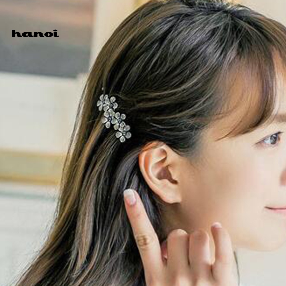 Kẹp Tóc Hoa Đính Đá Lấp Lánh Thời Trang Cho Nữ