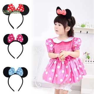 Băng đô tai chuột mickey chấm bi dễ thương cho bé gái