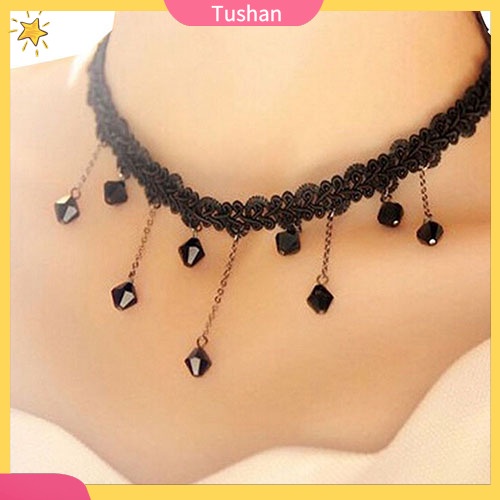 Vòng Cổ Choker Phối Dây Tua Rua Thời Trang Cho Nữ