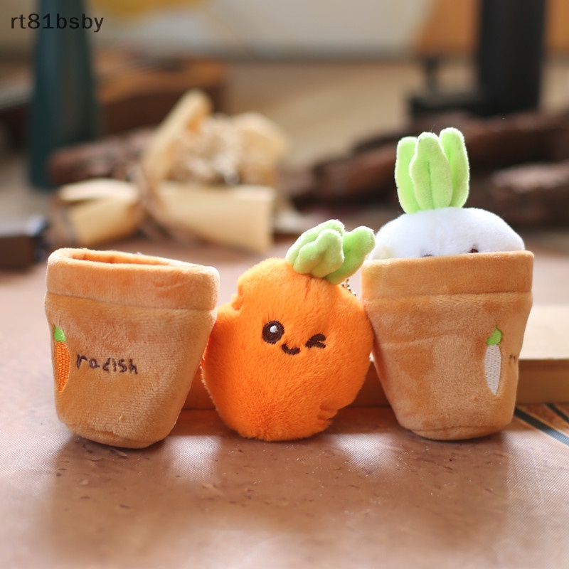 Thú Nhồi Bông Hình Thỏ Và Cà Rốt Dễ Thương Trang Trí Móc Khóa