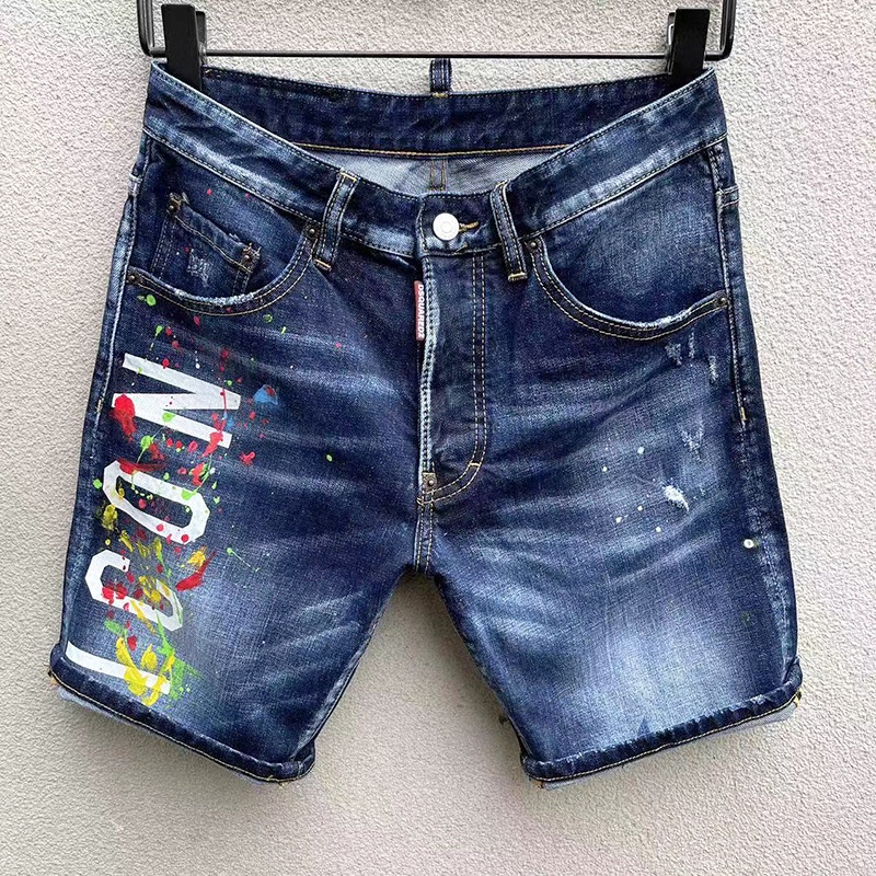 Quần Short Jeans 5 Tấc In Họa Tiết Đường Phố Thời Trang 2023DSQ D2 Cho Nam