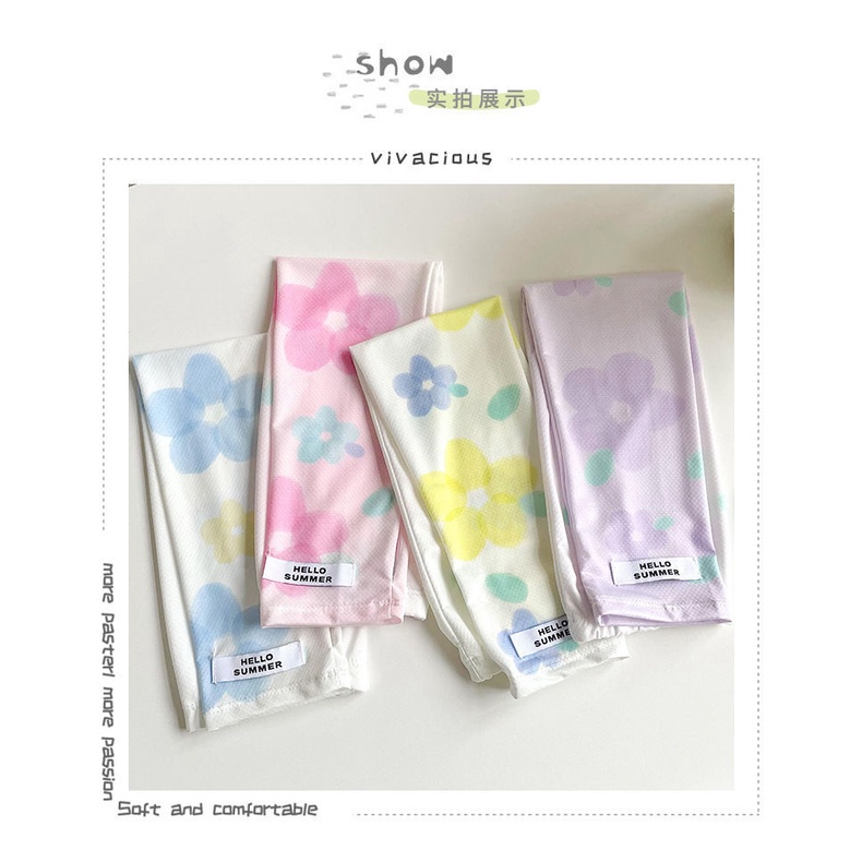 Găng Tay Dài Chống Nắng Thiết Kế Mỏng Họa Tiết Hoạt Hình Đáng Yêu Cho Nữ