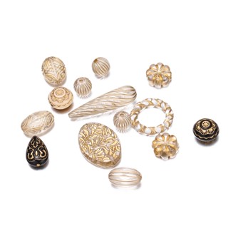 St. kunkka Bộ 20 Hạt Xỏ Vòng Tay / Dây Chuyền Bằng acrylic Hình Hoa Cổ Điển Châu Âu diy Có Thể Sử Dụng Cho Làm Trang Sức