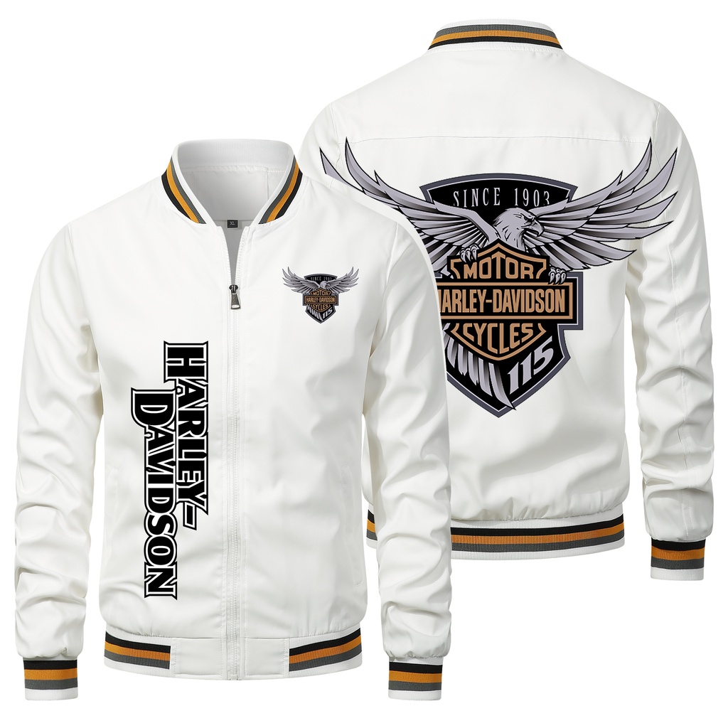 Áo Khoác Thể Thao In LOGO Harley Davidson Cá Tính Cho Nam