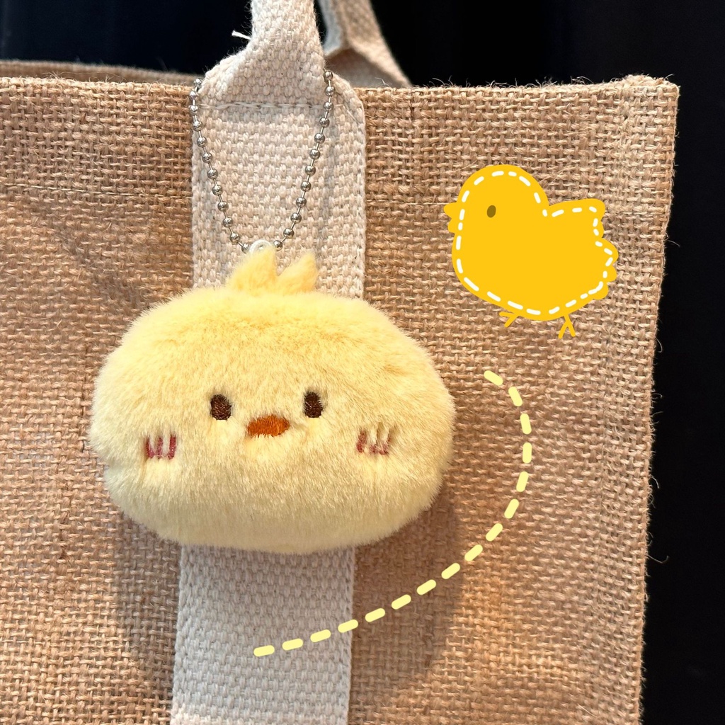 Bấm Squeak Mini Động Vật Móc Chìa Khóa Sang Trọng Búp Bê Đồ Chơi Mặt Dây Chuyền Schoolbag Charm Trang Trí