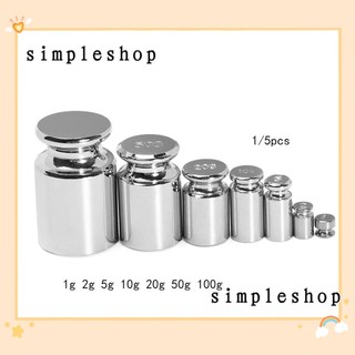 Simple set 1 / 5 quả cân điện tử chính xác 1g / 2g / 5g / 10g / 20g / 50g / 100g
