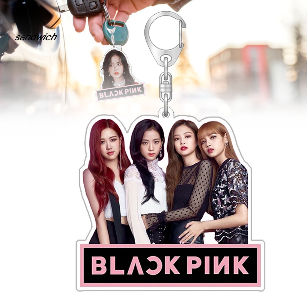 Móc Khóa Hai Mặt In Hình Nhóm Nhạc Blackpink Thời Trang