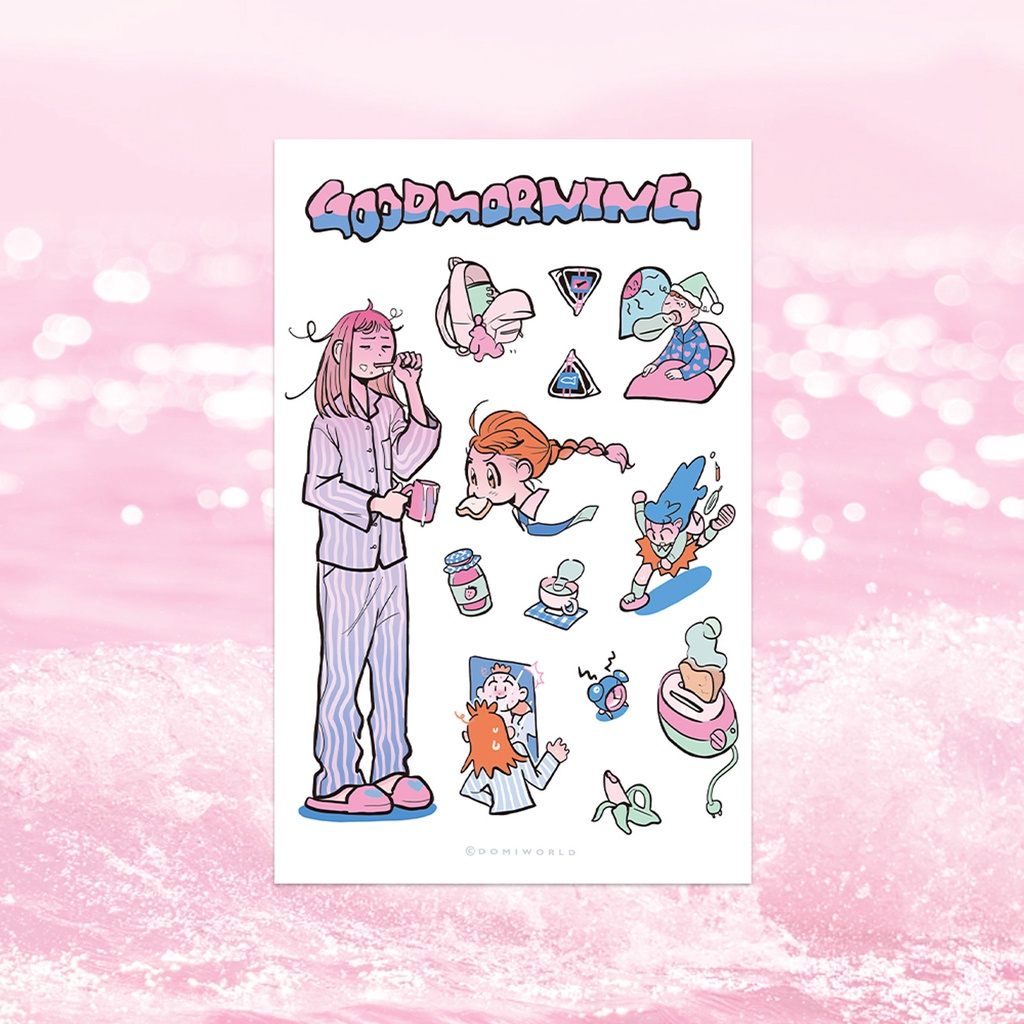 Miếng Dán Trang Trí Điện Thoại / Máy Tính Bảng Kiểu Hàn Quốc 2023Domi