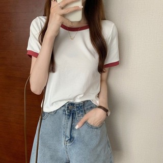 Áo Thun Ngắn Tay Cổ Tròn Dáng Ôm Thời Trang Hàn Quốc Chất Lượng Cao