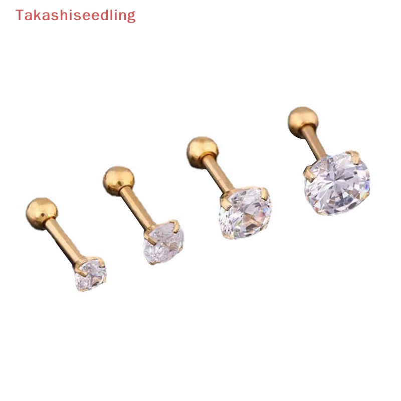 1 Bông Tai 4 Chấu Đính Đá Thời Trang Cá Tính Cho Nam Nữ