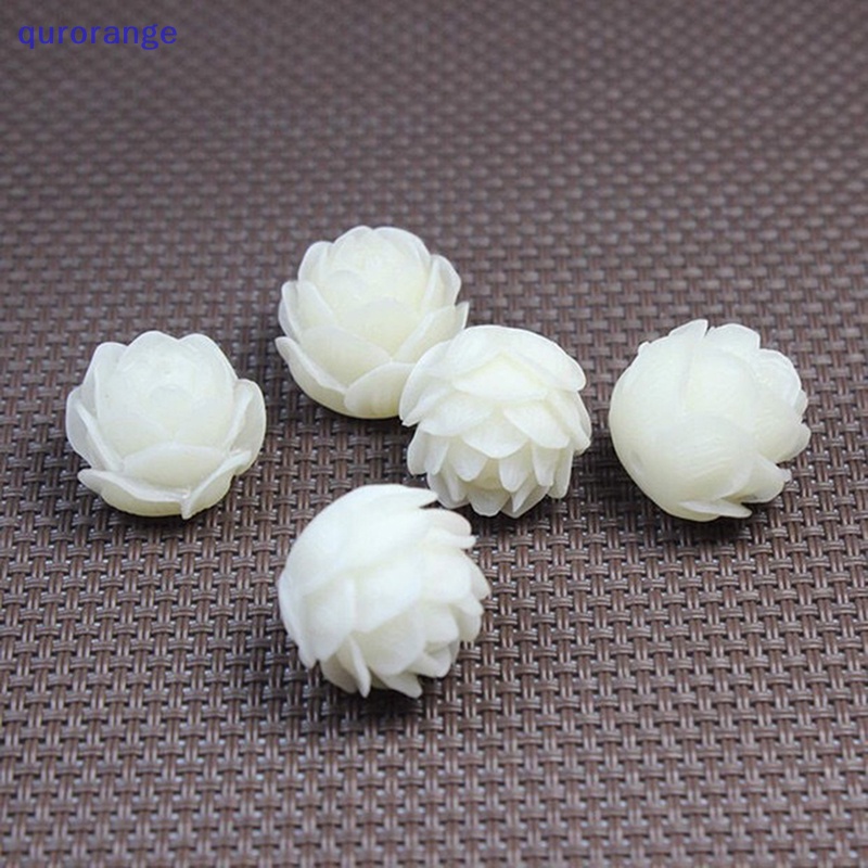 1 Hạt Charm Hình Hoa Sen Chạm Khắc Thủ Công DIY