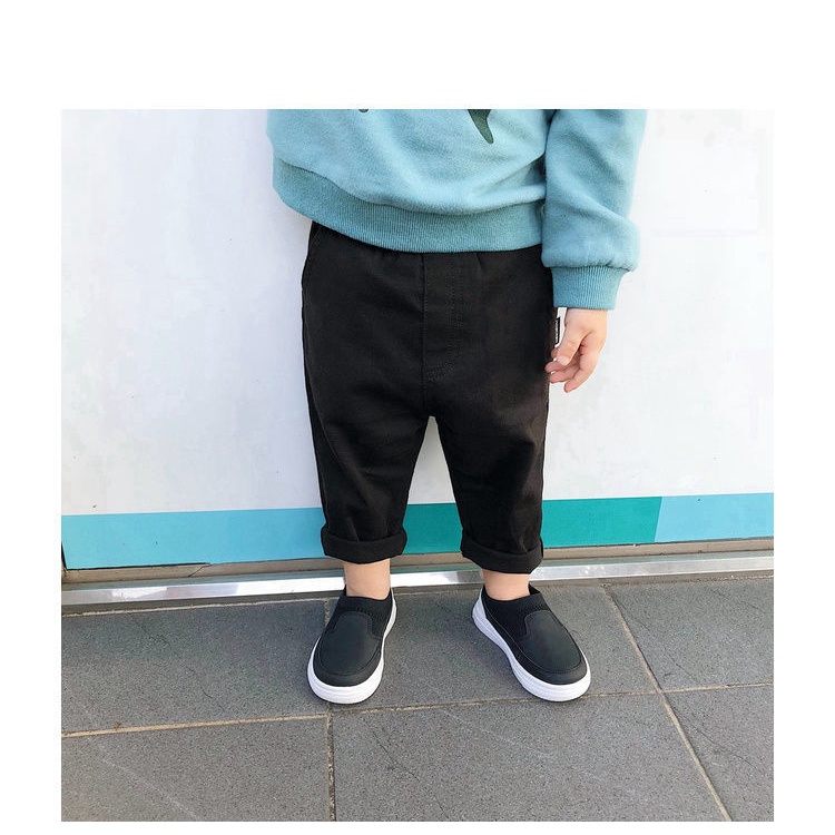 Quần Dài Vải Cotton Thời Trang Xuân Thu Phong Cách Hàn Quốc Cho Bé Trai