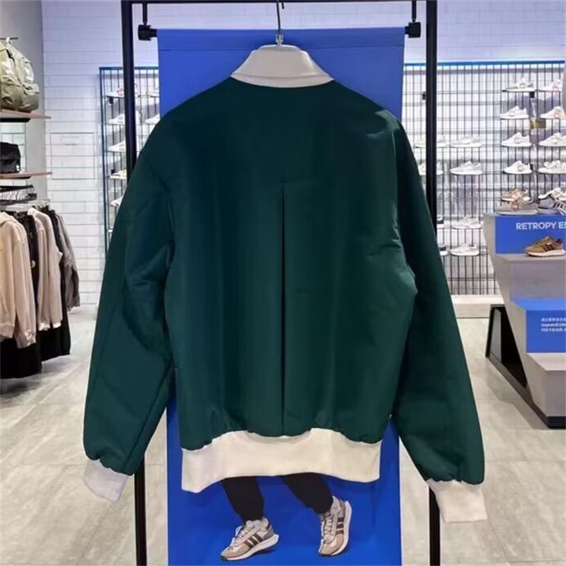 Áo Khoác Thể Thao Cổ Đứng Thêu Logo Adidas Thời Trang Cho Cặp Đôi