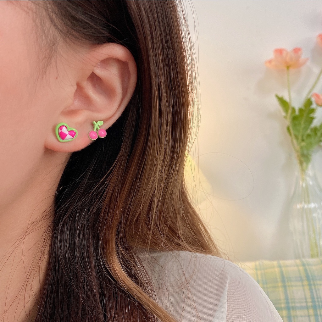 Bông Tai Mạ Bạc 925 Kiểu Dáng Đơn Giản Thời Trang Dành Cho Nữ