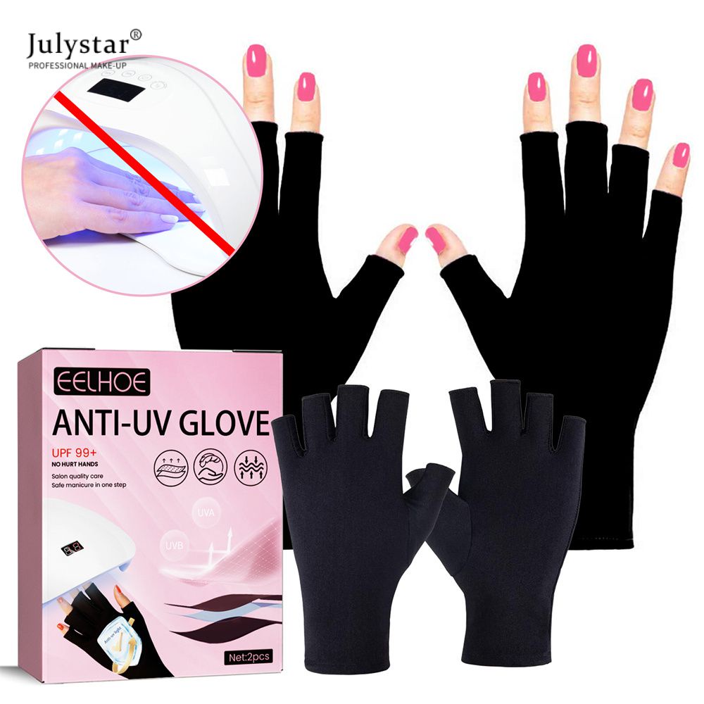 Móng Tay UV Găng Tay 1 Chuyên Nghiệp Upf99 + Pa+++ Chặn Ngón Tay Làm Đen Cách Nhiệt Bảo Vệ Da Gel Đèn Móng Tay UV Găng Tay JULYSTAR