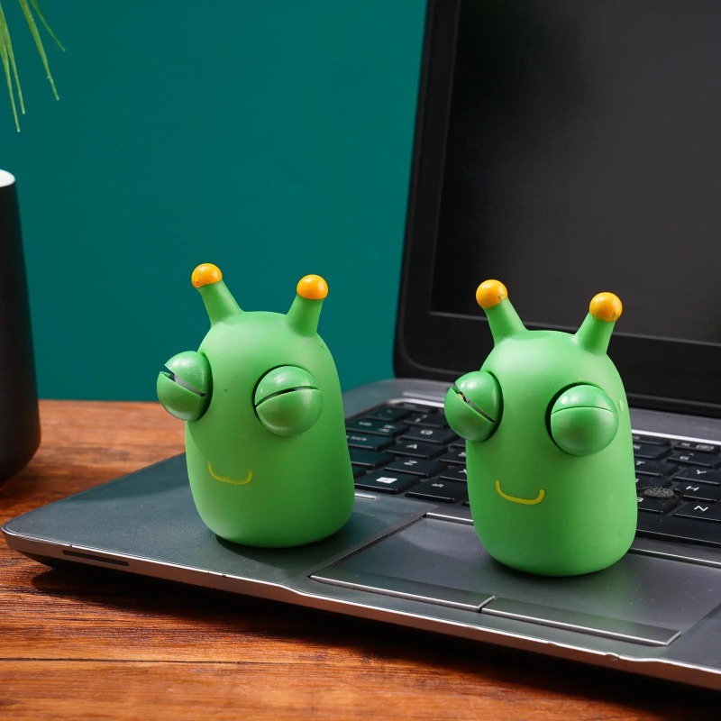 Đồ Chơi Con Sâu Giải Tỏa Căng Thẳng Màu Xanh Lá Cây Đáng Yêu