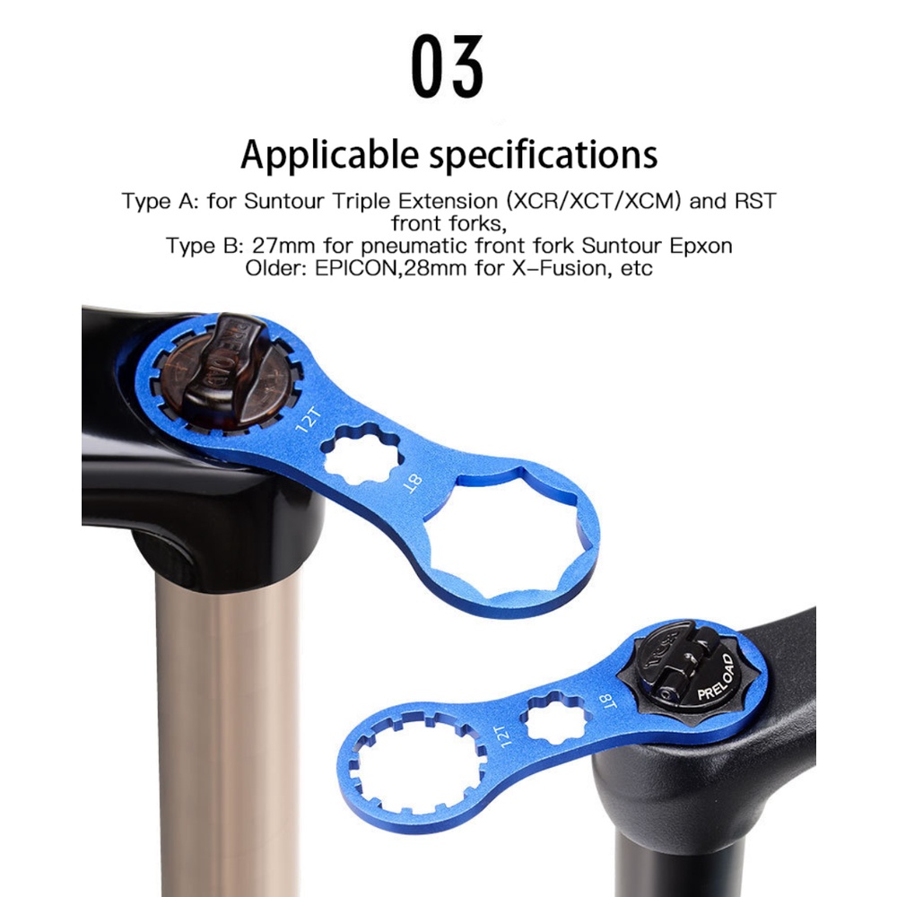 ⚡CÒN HÀNG⚡ Cờ Lê đa Năng 3 Trong 1 8/12t 27/28mm Xe đạp Leo Núi Cờ Lê Cho Nắp Vai Phuộc Trước Của Công Cụ Tháo Gỡ Giảm Xóc áp Suất Không Khí Xe đạp