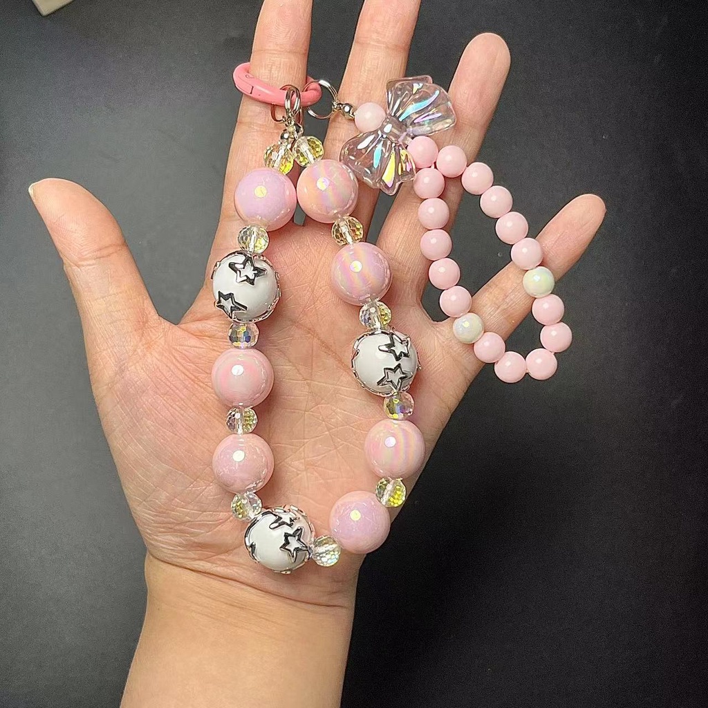 Chuỗi Hạt Hình Ngôi Sao Dạ Quang Treo Trang Trí Điện Thoại