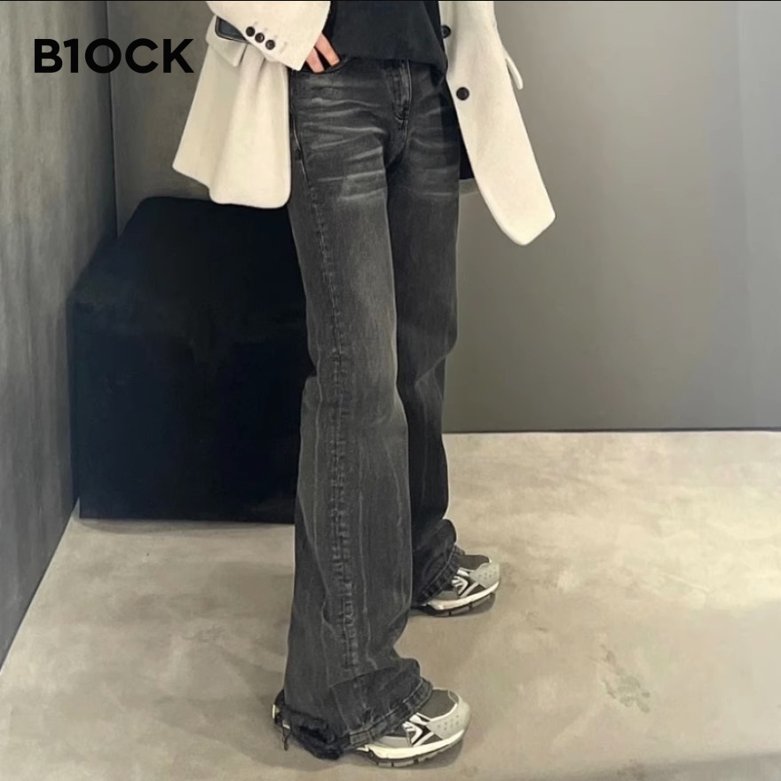 B1OCK quần jean ống rộng quần nam ống rộng quần 2023 NEW BK0731 C97BFPU