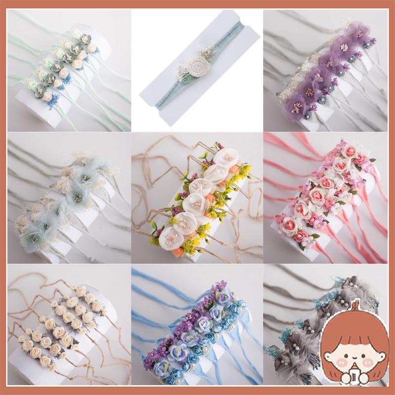 Băng Đô Hoa Co Giãn Làm Phụ Kiện Chụp Ảnh Cho Bé