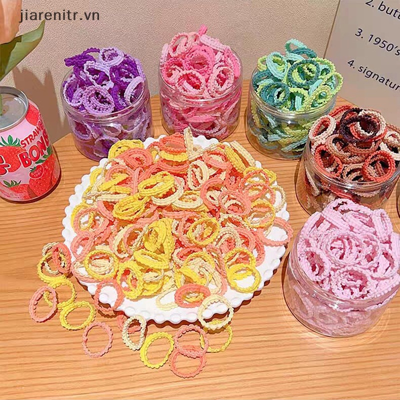 Set 50 Dây Buộc Tóc Cao Su Nylon Co Giãn Dành Cho Bé Gái