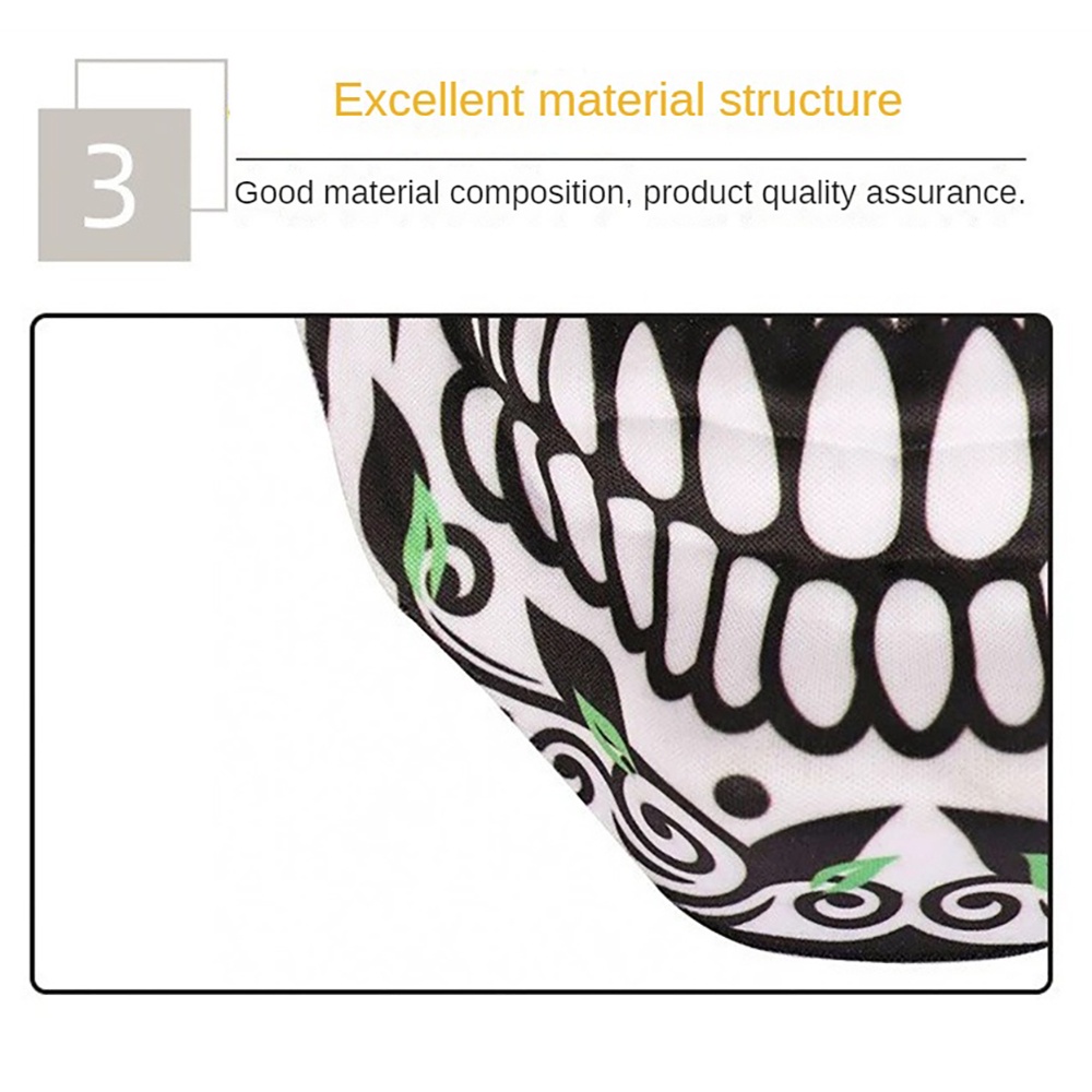 EELHOE Ngày của người chết Mặt nạ đầu lâu Mexico Halloween Hóa trang đầy đủ xương Mặt nạ Lễ hội Halloween Đồ dùng trang phục hóa trang Cosplay miiki_vn