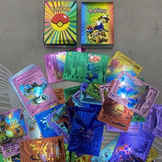 [giảm Giá ưu đãi] 55 chiếc thẻ pokemon thẻ đầy màu sắc kim loại vàng vmax gx thẻ năng lượng charizard pikachu rare collection battle trainer