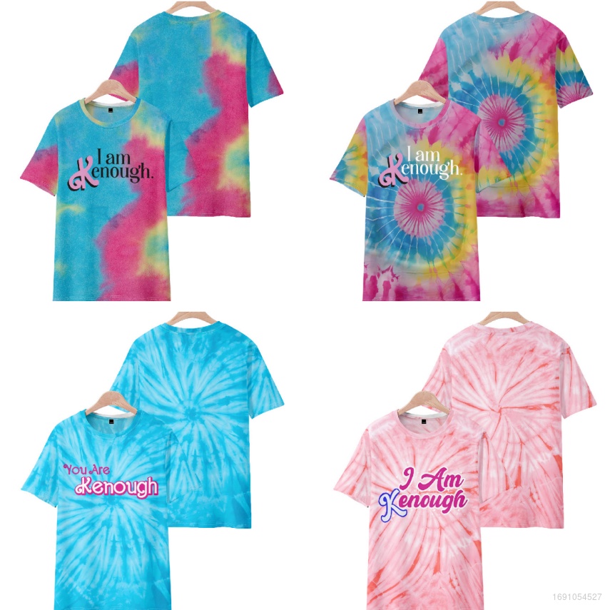 Phim barbie ken cosplay tshirt i am kenough cosplay 3d tie dye áo sơ mi unisex tay ngắn hàng đầu đơn giản cộng với kích thước