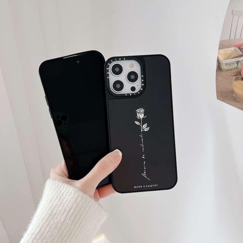 Blvck Ốp Lưng Hình Đầu Lâu Và Hoa Hồng Cho iphone 15 14 13 12 11 pro max plus