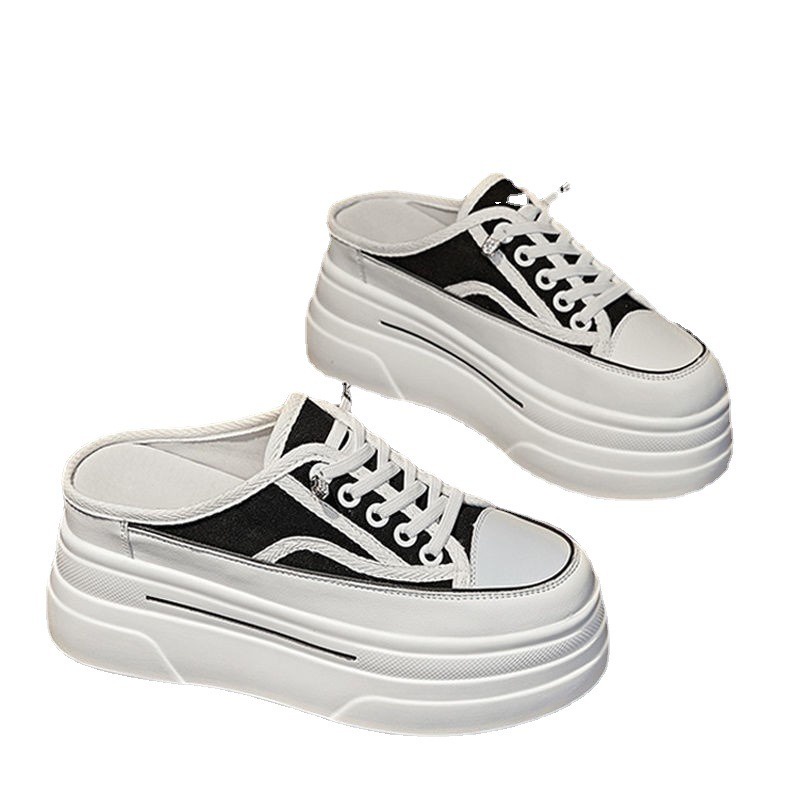 Giày Sục Thể Thao Nữ Đạp Gót, Giày thể thao nữ không gót chân 5cm giày bánh mì