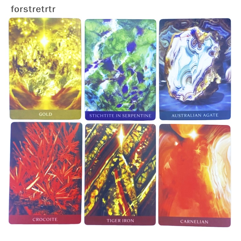 Forstretrtr crystal oracle card tarot lời tiên tri số phận bói toán bộ bài gia đình ban tiệc trò chơi người mới bắt đầu bài bói bài trò chơi en