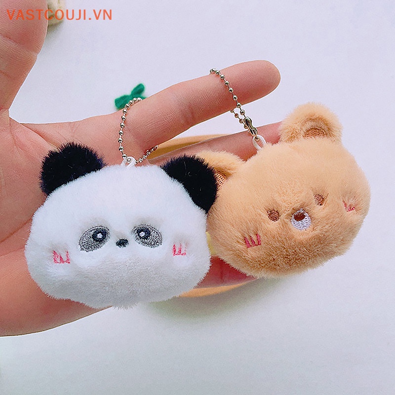 Vastji phim hoạt hình nhồi bông chìa khóa sang trọng mềm mại dễ thương dòng động vật thỏ ếch búp bê móc khóa ba lô mặt dây chuyền đồ trang trí cô gái quà tặng vn
