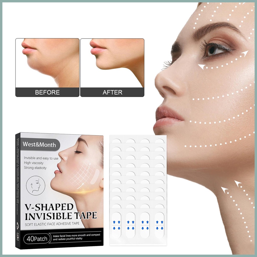 Invisible face lift tape instant face lifting sticker long-lasting v-shaped thin face lifter face slim makeup tool yunvn