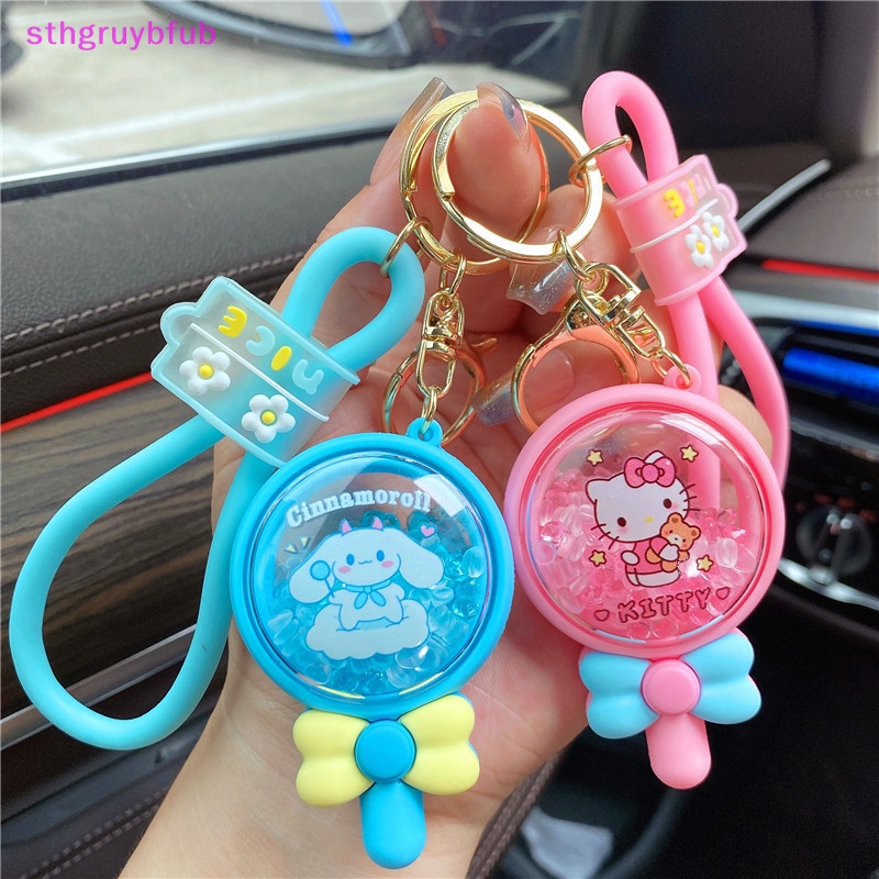 Sthb kawaii sanrio kuromi keychain hạt hương sáng tạo cuộn dễ thương cinnamoroll keyring cặp đôi túi xe hơi mặt dây chuyền người giữ chìa khóa phụ kiện quà tặng vn