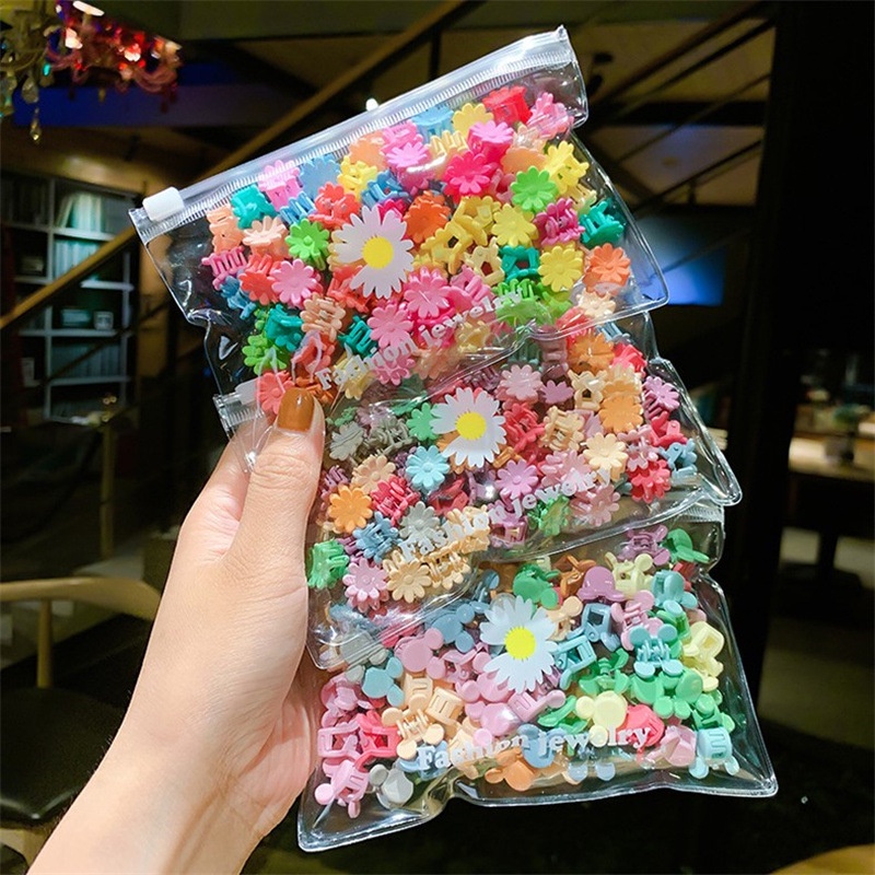 Set Kẹp Tóc Hoa Mini Dễ Thương Phong Cách Hàn Quốc